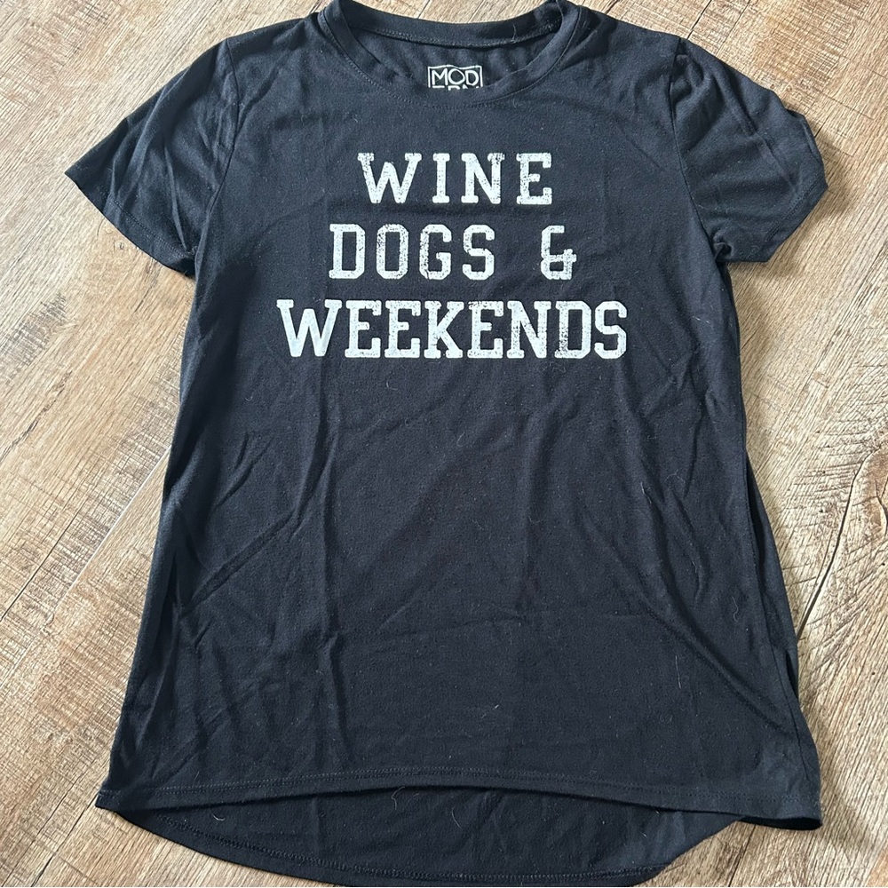 Modern Lux Black Tee - Wine Dogs & Weekends